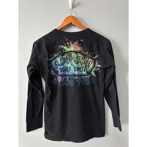 Ron Jon Surf Shop Grand Turk Long Sleeve T-Shirt Small Black Graphic Tee